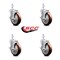 Service Caster 5 Inch Maroon Poly Wheel Swivel 7/8 Inch Square Stem Caster Set with Brake SCC SCC-SQ20S514-PPUB-MRN-TLB-78-4 - alternate 5